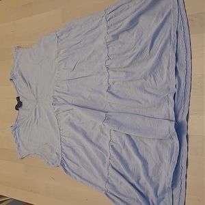 Social Standard by Sanctuary Light Blue Tiered Casual Mini Swing Dress